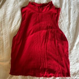 High neck cropped top